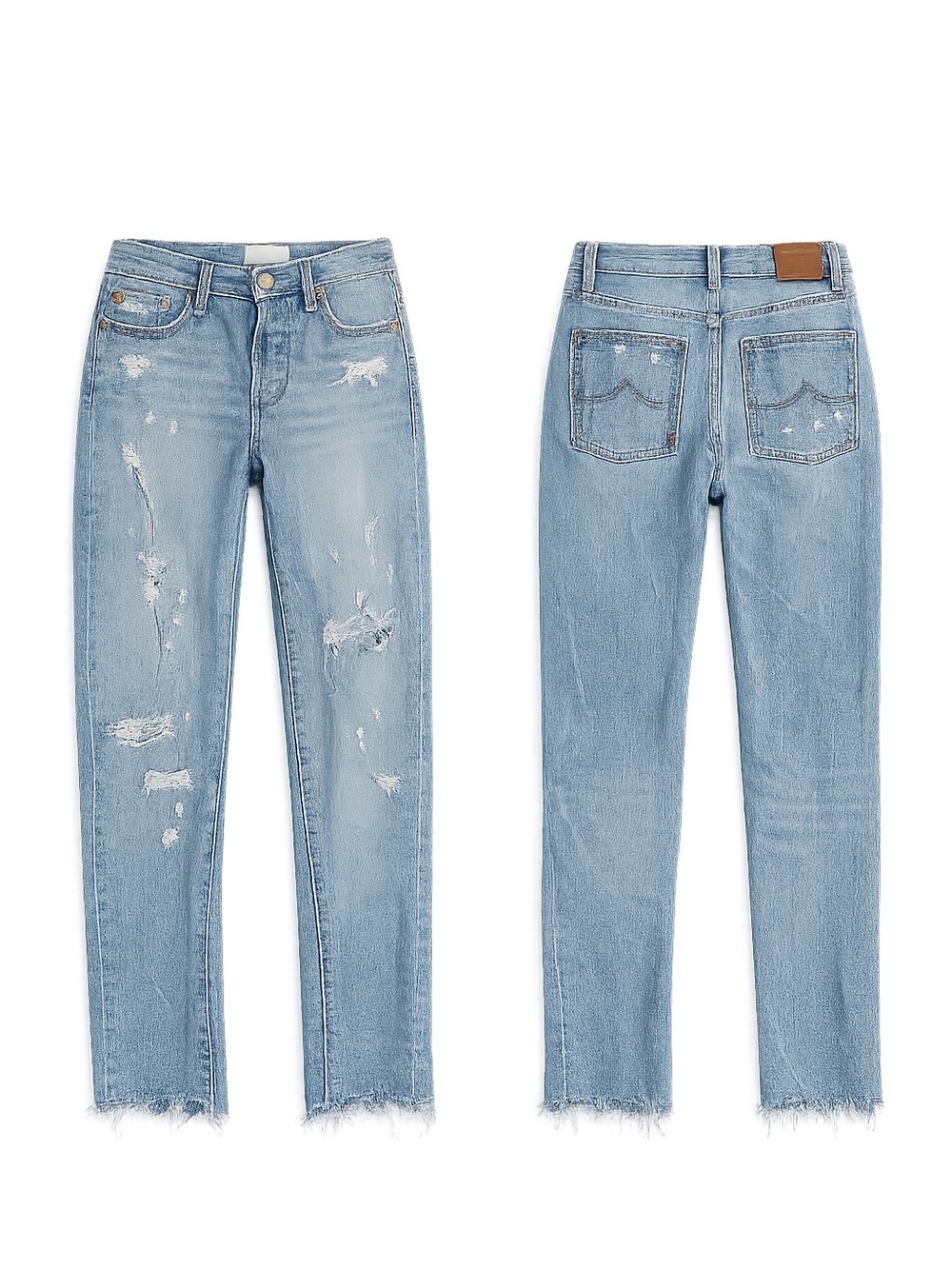 Levi Wedgie FIT Distressed Women's Straight Jeans